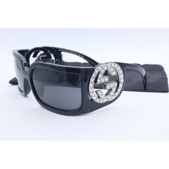 Gucci GG 1899S 001 Rectangular Sunglasses Black Gray Cruise 2025 Bold - Picture 1 of 7